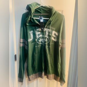 NY Jets Large Zip Up Jacket